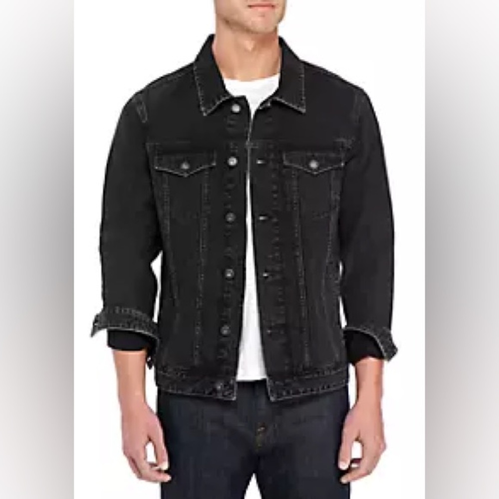 True Craft Men’s Black Denim Jacket NWT